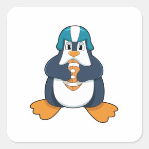Sticker Carré Penguin de football