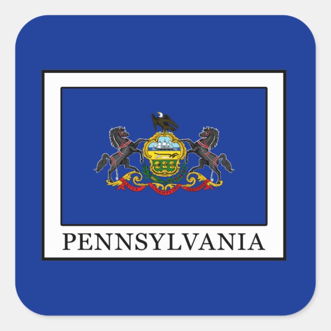 Sticker Carré Pennsylvanie (Devant)