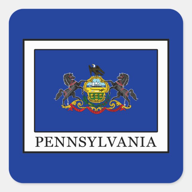 Sticker Carré Pennsylvanie (Devant)