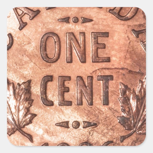 Sticker Carré Penny canadienne (Devant)