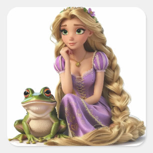 Sticker Carré Penser Rapunzel