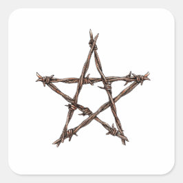 Sticker Carré Pentagram of Thorns