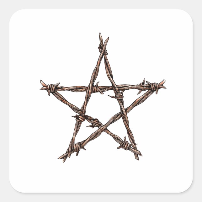 Sticker Carré Pentagram of Thorns (Devant)