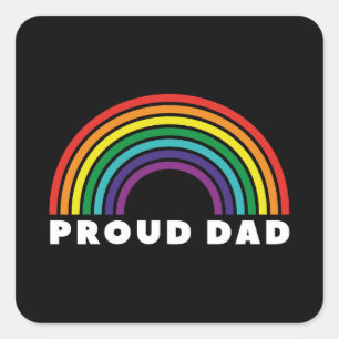 Sticker Carré Père de Proud Rainbow