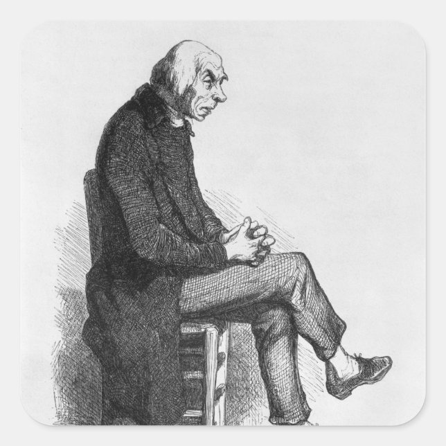Sticker Carré Père Goriot, illustration de 'Le Pere (Devant)