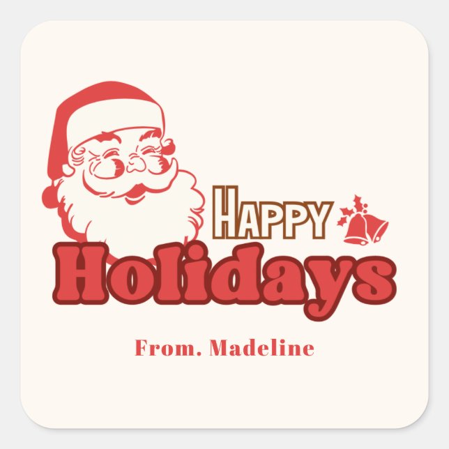 Sticker Carré Père Noël coquin (Devant)