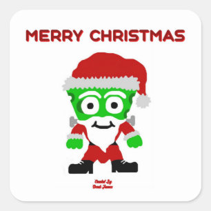 Sticker Carré père Noël FrankenCheese