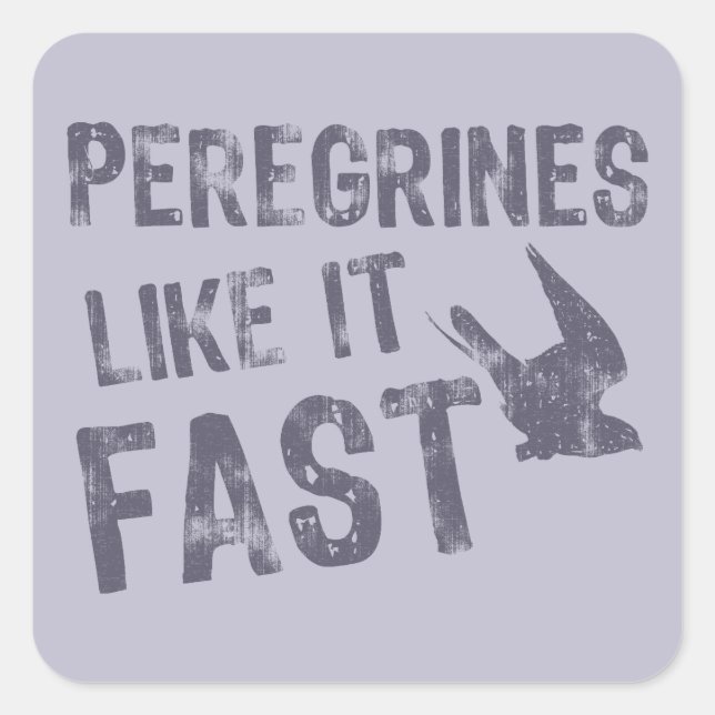 Sticker Carré Peregrines Comme Il Rapide (Devant)
