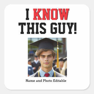 Sticker Carré Personnalisable Je Connais Ce Type Graduate Pride