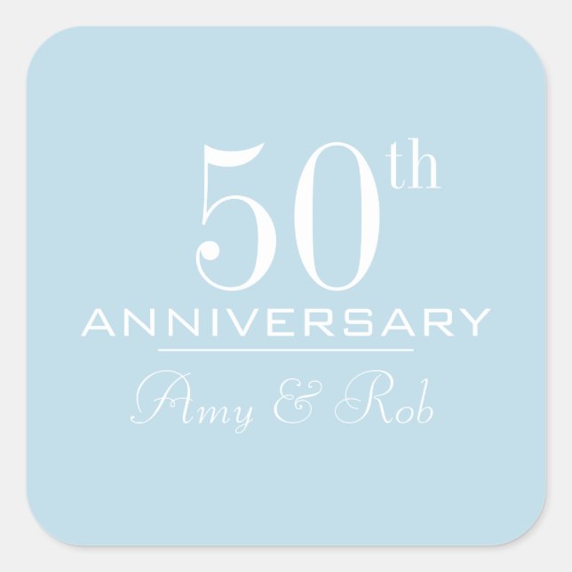 Sticker Carré Personnalisé Anniversaire moderne design minimalis (Devant)