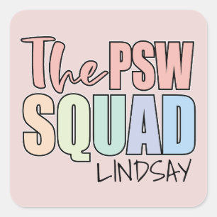 Sticker Carré Personnalisé PSW SQUAD