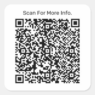 Sticker Carré personnalisé QR Code