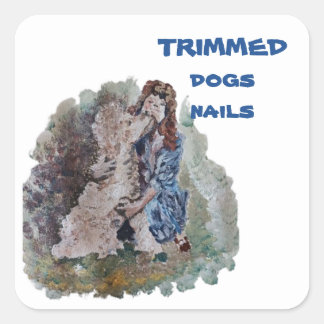 Sticker Carré PERSONNALISER à ongles pour chiens d