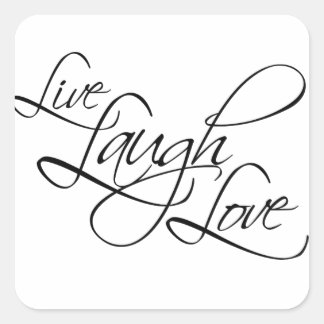 Sticker Carré Personnaliser d'amour Live Laugh
