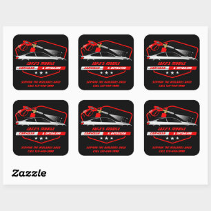 Sticker Carré Personnaliser Lave-auto mobile Détail de l'entrepr