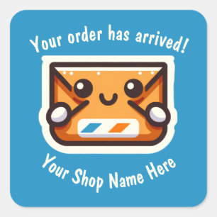Sticker Carré Personnaliser votre commande est arrivée pour les 
