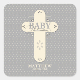 Sticker Carré Personnalisez, crème de dévouement de bébé et