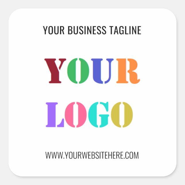 Sticker Carré Personnalisez le logo de votre entreprise et l'éti (Devant)
