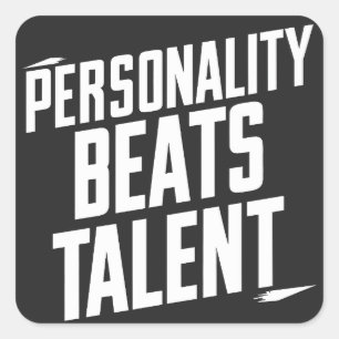 Sticker Carré Personnalité Battre Talent Citations Inspirantes