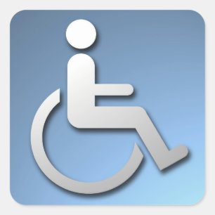 Sticker Carré Personne handicapée