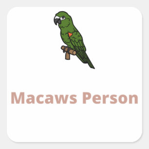 Sticker Carré Personne Macaws - Macaws