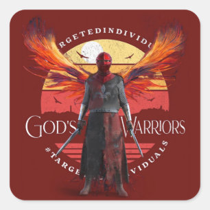 Sticker Carré Personnes ciblées Knight Warrior