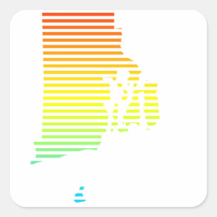 Sticker Carré perte de refroidissement de l'île rhode