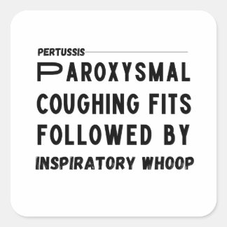 Sticker Carré Pertussis Hallmark - Toux blanche Médicale