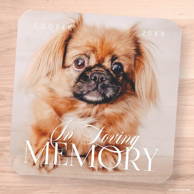 Sticker Carré Pet Memorial Love Memory Simple Photo moderne (Créateur téléchargé)