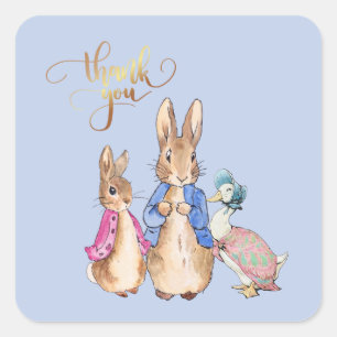 Sticker Carré Peter the Rabbit Flopsy Jemima