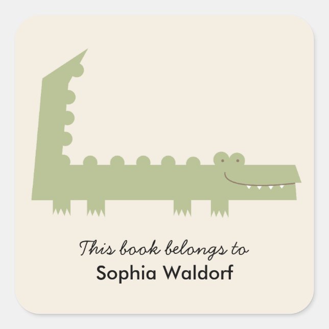Sticker Carré Petit Alligator (Devant)