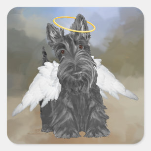 Sticker Carré Petit ange Scottie