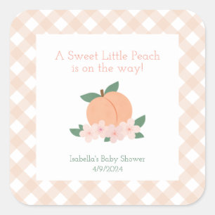 Sticker Carré Petit Baby shower doux