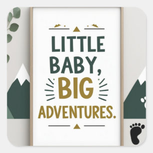 Sticker Carré Petit bébé grand