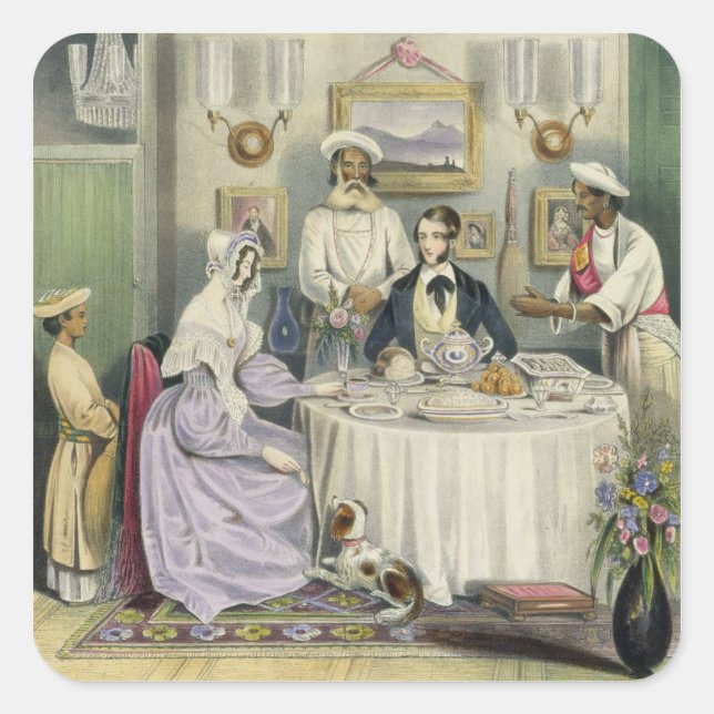 Sticker Carré Petit-déjeuner, assiette 3 de 'Anglo Indians', eng (Devant)
