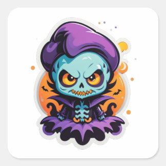 Sticker Carré Petit monstre