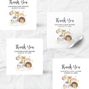 Sticker Carré Petit Sauvageon Cute Baby Shower Carré