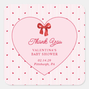 Sticker Carré Petite Coquette de la Saint-Valentin