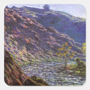 Sticker Carré Petite Creuse, Lumière du soleil par Claude Monet