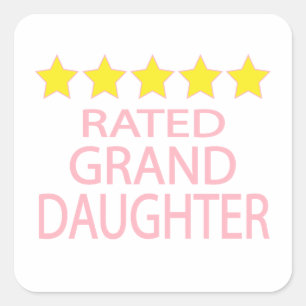 Sticker Carré Petite-fille cinq étoiles