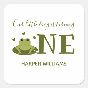 Sticker Carré Petite grenouille transformant un animal mignon pr
