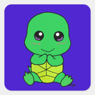 Sticker Carré Petite tortue