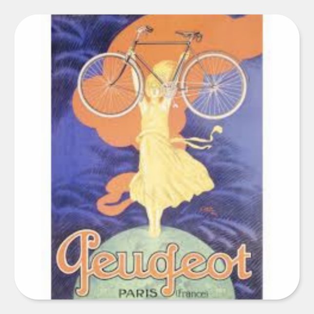 Sticker Carré Peugeot Vintage (Devant)