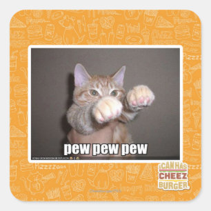 Sticker Carré Pew pew pew