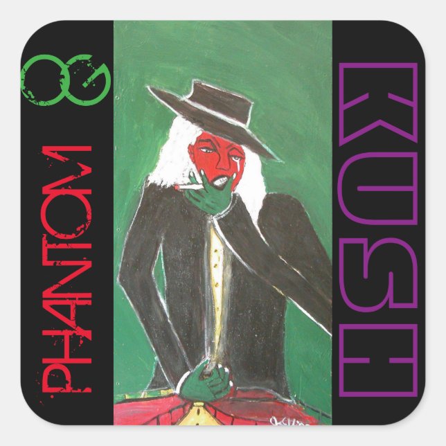 STICKER CARRÉ PHANTOM OG KUSH (Devant)