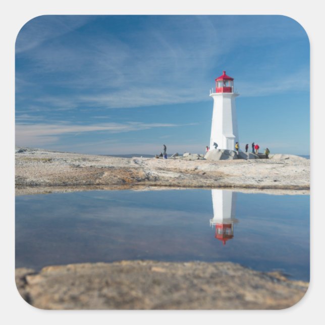 Sticker Carré Phare De Peggy'S Cove | Canada (Devant)