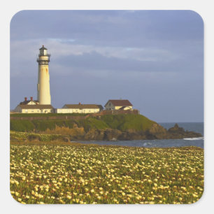 Sticker Carré Phare de Pigeon Point State Beach à San