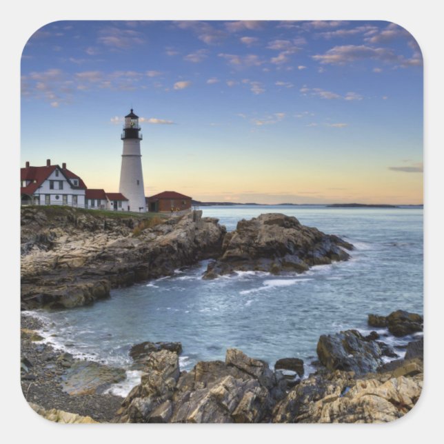Sticker Carré Phare de Portland Head (Devant)