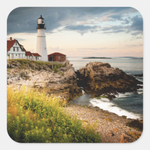 Sticker Carré Phare de Portland Head Cape Elizabeth, Me