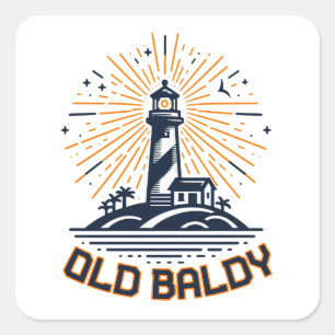 Sticker Carré Phare Old Baldy au lever du soleil